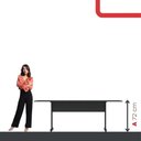 Ver imagem 3 de Mesa de Reunião 200cm para Escritório com Pés Tubulares em Aço Linha P15