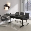 Ver imagem 5 de Mesa de Reunião 200cm para Escritório com Pés Tubulares em Aço Linha P15