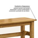 Ver imagem 7 de Conjunto Sala de Jantar Mesa 180cm e 2 Bancos Madeira Maciça Ventimiglia Marrom/Nogueira