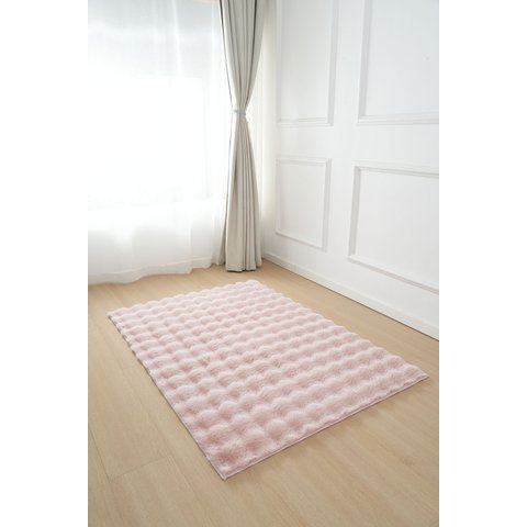 Tapete Pelo Alto Ondulado Waves 200x240cm - Jolitex - Rosa