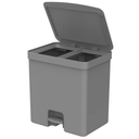 Ver imagem 3 de Lixeira de pedal trium 20L duplo compartimento chumbo Ou