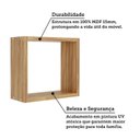Ver imagem 4 de Nicho para Sala de Estar Decorativo 100% Mdf Decor Marrom Amêndoa