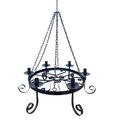 Ver imagem 1 de Lustre Redondo Luminária Pendente Teto Ferro Corrente Preto tipo lustre de roda de carro de boi MINA