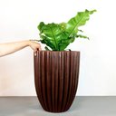 Ver imagem 2 de Vaso Redondo Cacau 32 X 46 Cm Vasart 09 - Antique Rusty