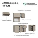 Ver imagem 4 de Armário de Cozinha Completa 240 Cm Suspensa Crema Nice Madesa 07