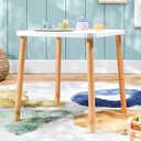 Ver imagem 3 de Conjunto Mesinha Infantil e Duas Cadeirinhas Hora de Brincar - Natural/branco