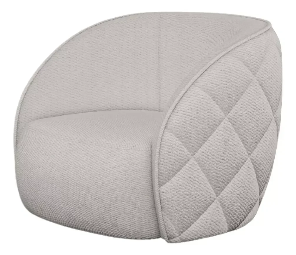 Ver imagem 6 de Conjunto Sofá e Poltrona Estilo Curvo Orgânico em Linho Bege com Almofadas Euphoria Larbelle