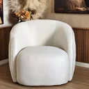 Ver imagem 2 de Conjunto Sofá e Poltrona Estilo Curvo Orgânico em Linho Bege com Almofadas Euphoria Larbelle