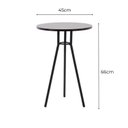 Ver imagem 3 de Mesa Lateral Malta Preta Moderna em MDF e Aço para Sala e Quarto