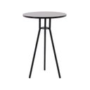 Ver imagem 2 de Mesa Lateral Malta Preta Moderna em MDF e Aço para Sala e Quarto
