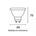 Ver imagem 2 de Lâmpada Led Blumenau AR70 4,8W GU10 Bivolt 2700K Luz Amarela