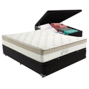 Ver imagem 1 de Cama Box Baú com Colchão de Molas Ensacadas Pillow In Anjos King Best Viuvo 128cm Preto