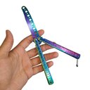 Ver imagem 6 de Canivete Fade Rainbow Butterfly Treinamento Faca Borboleta