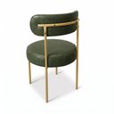 Ver imagem 4 de Cadeira Sala Jantar Margara Kit 6 Base Aço Dourado PU D03 - D'Rossi