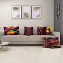 Ver imagem 2 de Kit 7 Almofadas Cheias 40cm X 40cm Decorativas Estampadas Digital Sala Sofá Quarto Pastilhas