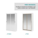 Ver imagem 7 de Guarda-Roupa Solteiro 2 Portas de Correr de Espelhos 2 Gavetas Branco Carraro