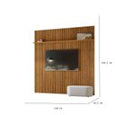 Ver imagem 5 de Painel Piso Teto New Guaporé com Rack Bancada Selene New Luna Ambiente Cumaru Opala - Madetec