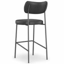 Ver imagem 4 de Kit 3 Banquetas Alta Sala de Jantar Lisa Pés Preto PU Preto m² - Monari Design
