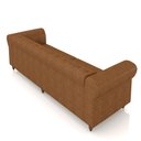 Ver imagem 7 de Sofá Living Sala de Estar Stanford Chesterfield 3 Lugares 260cm Pés de Madeira Couro Mel Manchado G5