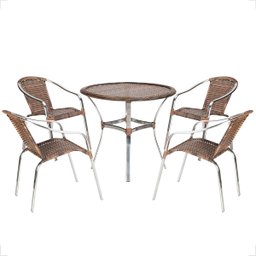 Conjunto Cadeiras Maresia Mesa Borda Trama Central Jaridm Piscina Varanda Realize Decor - 1