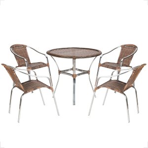 Conjunto Cadeiras Maresia Mesa Borda Trama Central Jaridm Piscina Varanda Realize Decor