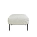 Ver imagem 3 de Puff Chaise Industrial Basileia 74cm Yescasa Veludo Tx Bege Off White