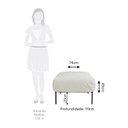 Ver imagem 4 de Puff Chaise Industrial Basileia 74cm Yescasa Veludo Tx Bege Off White