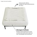 Ver imagem 5 de Puff Chaise Industrial Basileia 74cm Yescasa Veludo Tx Bege Off White