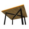 Mesa de Jantar 80x80 4 Lugares Valence Industrial Pés em Aço - Cobre/off White - 4