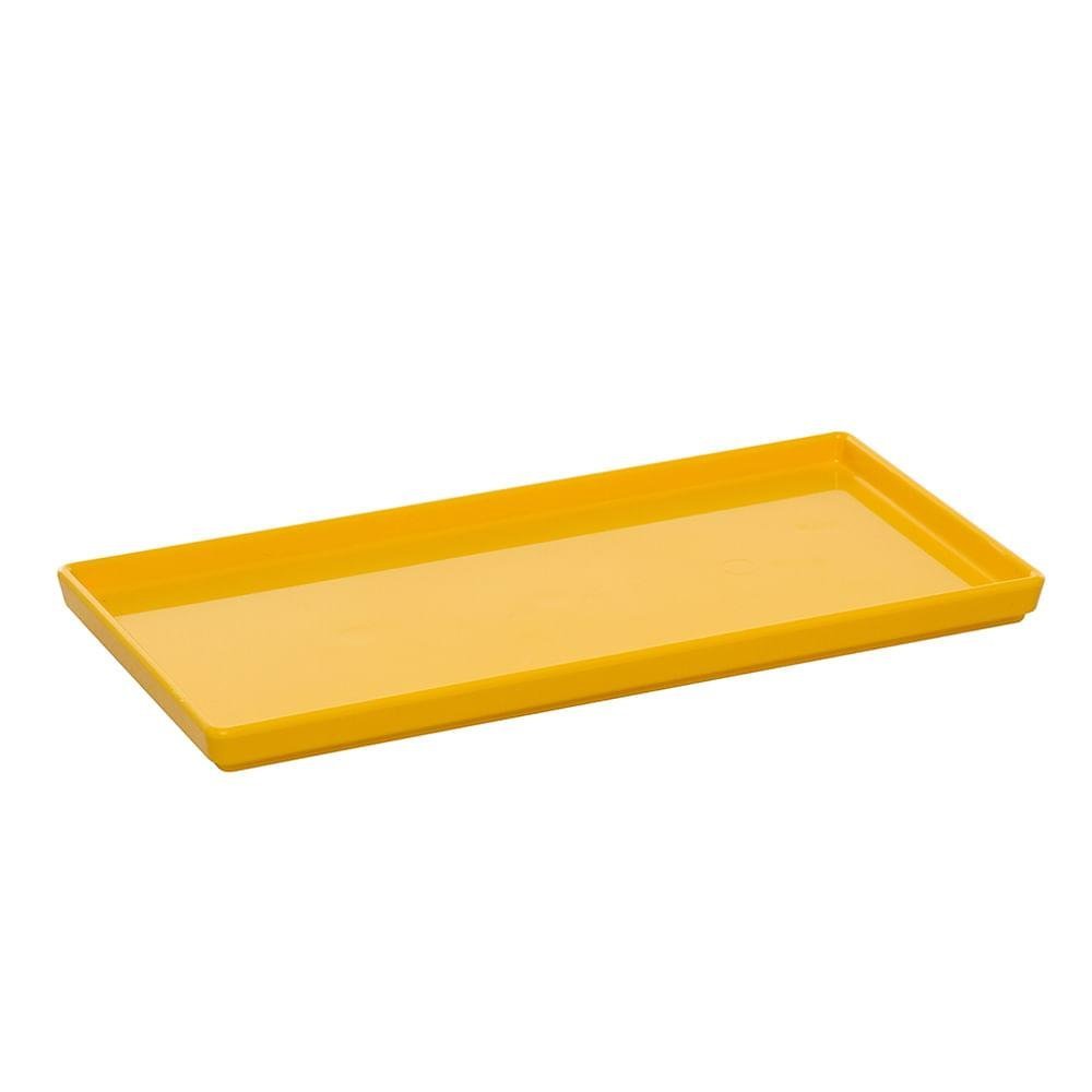 Prato Square Retangular 13,5x27 Amarelo em Polipropileno Linha Tropical Vem - 1