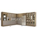 Ver imagem 2 de Armário de Cozinha Modulada Completa de Canto 19 Peças 3,10x4,18m Botanic Kappesberg