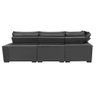 Sofá de Canto Retrátil e Reclinável Direito 3,40x2,36m Molas Cama inBox Espanha Velusoft Cinza - 6