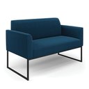 Ver imagem 2 de Sofá 2 Lugares Namoradeira Industrial Preto Marisa Bouclê Azul D03 - D’Rossi