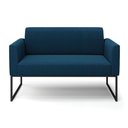 Ver imagem 5 de Sofá 2 Lugares Namoradeira Industrial Preto Marisa Bouclê Azul D03 - D’Rossi