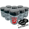 Pote Tempero Kit 12 Potes+16 Etiquetas Adesivas Porta Condimento Cr270 - 7