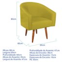 Ver imagem 3 de Poltrona Decorativa Jade Design Moderno Sala de Estar Quarto Escritório Confortável Luxo Pés Palito