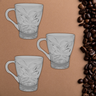 Kit Jogo Xícaras Café Chá Capuccino Vidro 3 Peças 280 ml - 3