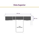 Ver imagem 2 de Guarda Roupa Solteiro Modulado com Escrivaninha Paris Luciane M01:azul