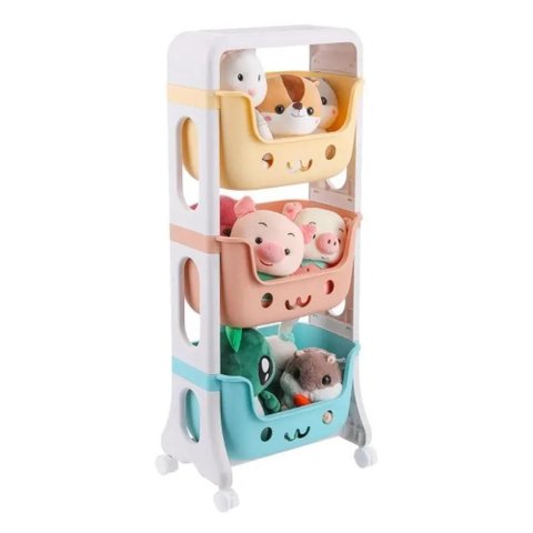 Organizador de Brinquedos Infantil com 3 Prateleiras