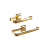 Kit Porta Papel Higiênico e Porta Toalha de Rosto Luxo Dourado Gold - 1