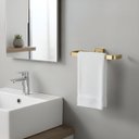 Ver imagem 2 de Kit Porta Papel Higiênico e Porta Toalha de Rosto Luxo Dourado Gold