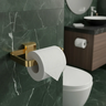 Kit Porta Papel Higiênico e Porta Toalha de Rosto Luxo Dourado Gold - 3
