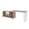 Escrivaninha Industrial para Escritório e Home Office em L 3 Gavetas 4 Nichos Home Office  - 18