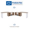 Escrivaninha Industrial para Escritório e Home Office em L 3 Gavetas 4 Nichos Home Office  - 16