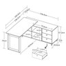 Escrivaninha Industrial para Escritório e Home Office em L 3 Gavetas 4 Nichos Home Office  - 5