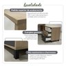 Escrivaninha Industrial para Escritório e Home Office em L 3 Gavetas 4 Nichos Home Office  - 8