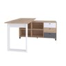 Escrivaninha Industrial para Escritório e Home Office em L 3 Gavetas 4 Nichos Home Office  - 13