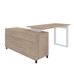 Escrivaninha Industrial para Escritório e Home Office em L 3 Gavetas 4 Nichos Home Office  - 11