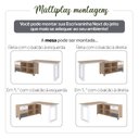 Ver imagem 4 de Escrivaninha Industrial Mesa Escritório e Home Office em L 3 Gavetas 4 Nichos Home Office