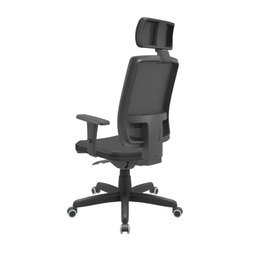 Cadeira de Escritório Presidente Brizza Braço 3d Autocompensador Revestimento Couro Ecológico- Plaxm - 3